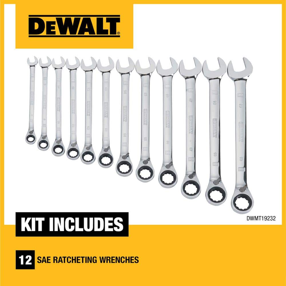 DEWALT Reversible SAE Ratcheting Wrench Set (12-Piece) (2)