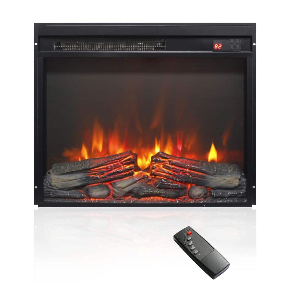 Runesay 1400-Watt Freestanding Black Electric Utility Convection Infrared Overheating Protection Space Heater with Remote