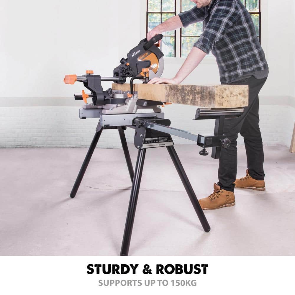 Evolution Power Tools Compact Folding Miter Saw Stand with Quick Release Mounting Brackets (2)