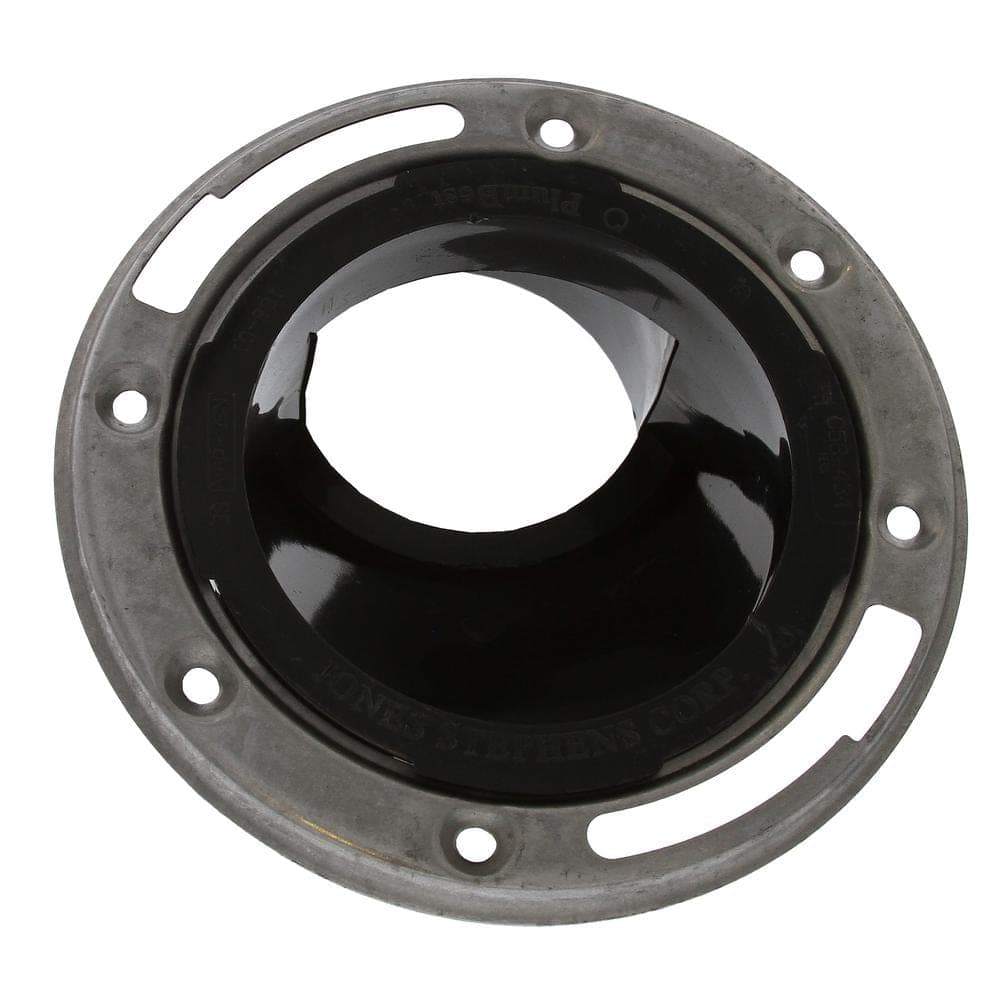JONES STEPHENS 7 in. O.D. Plumbfit ABS Offset Closet (Toilet) Flange w/Stainless Steel Ring for 3 in. or 4 in. Schedule 40 DWV Pipe (2)