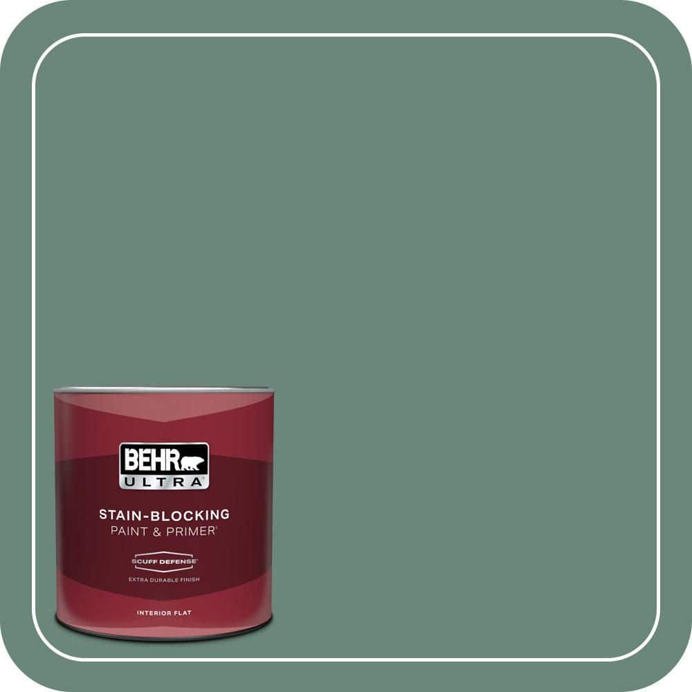 BEHR ULTRA 1 qt. #S420-5 Sycamore Grove Extra Durable Flat Interior Paint & Primer (1)