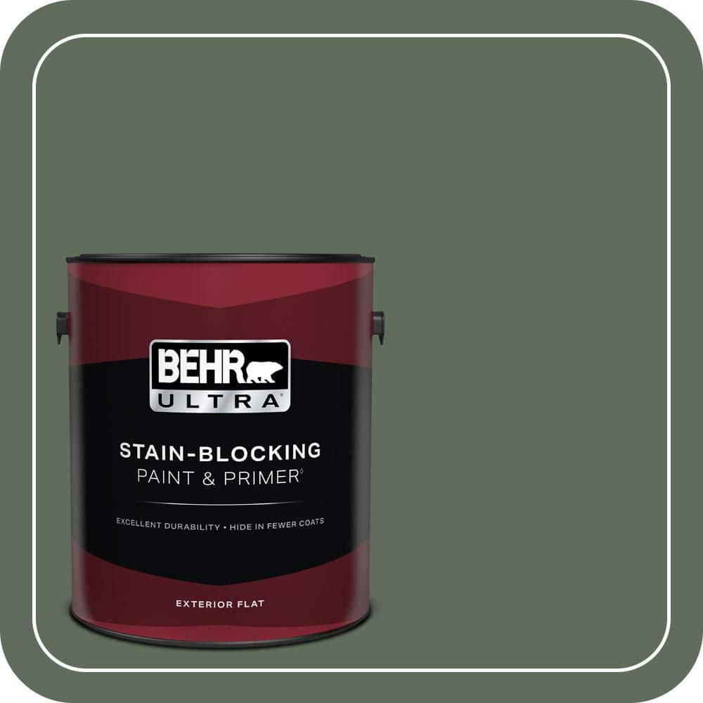 BEHR ULTRA 1 gal. #N400-6 Terrarium Flat Exterior Paint & Primer