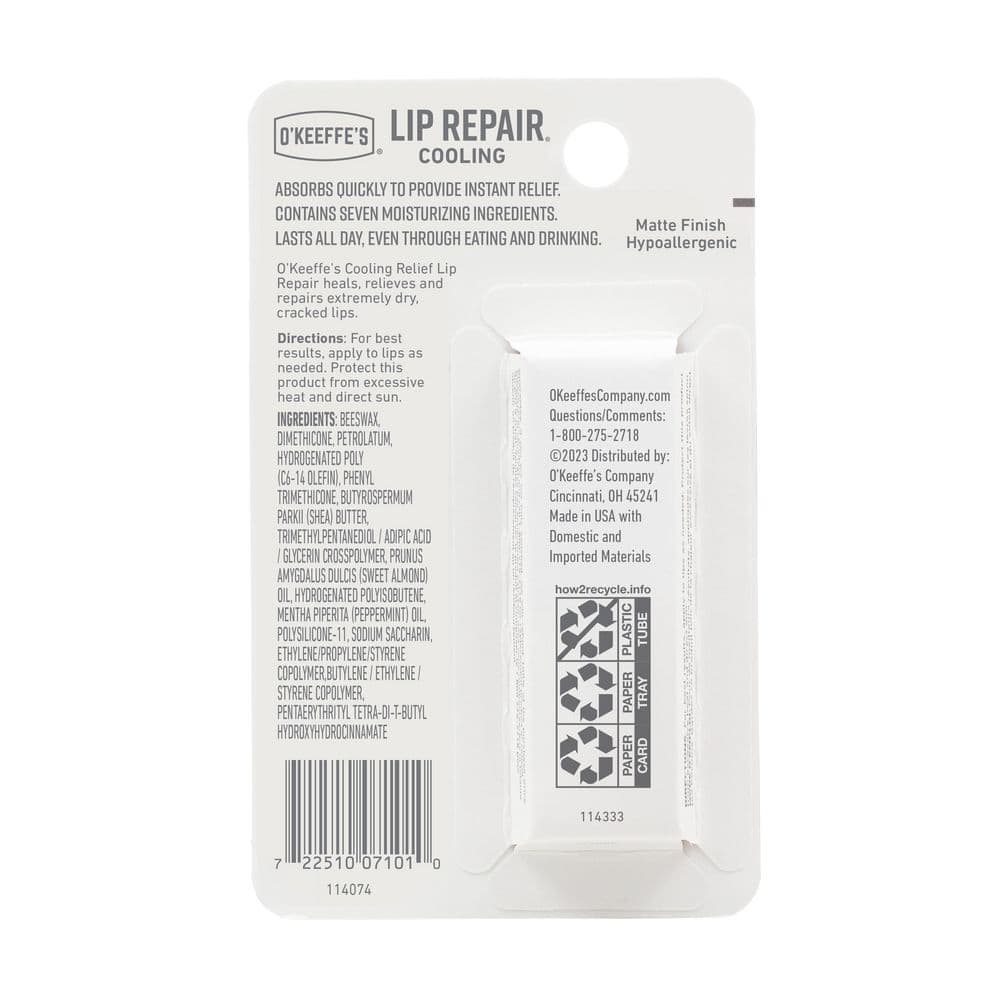 O'Keeffe's Lip Repair .15 oz. Cooling Stick (6-Pack) (3)