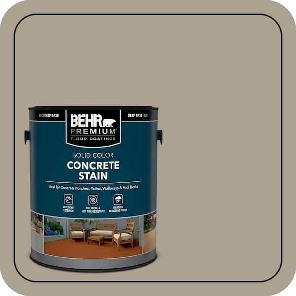 BEHR PREMIUM 1 gal. #PFC-37 Putty Beige Solid Color Flat Interior/Exterior Concrete Stain (2)