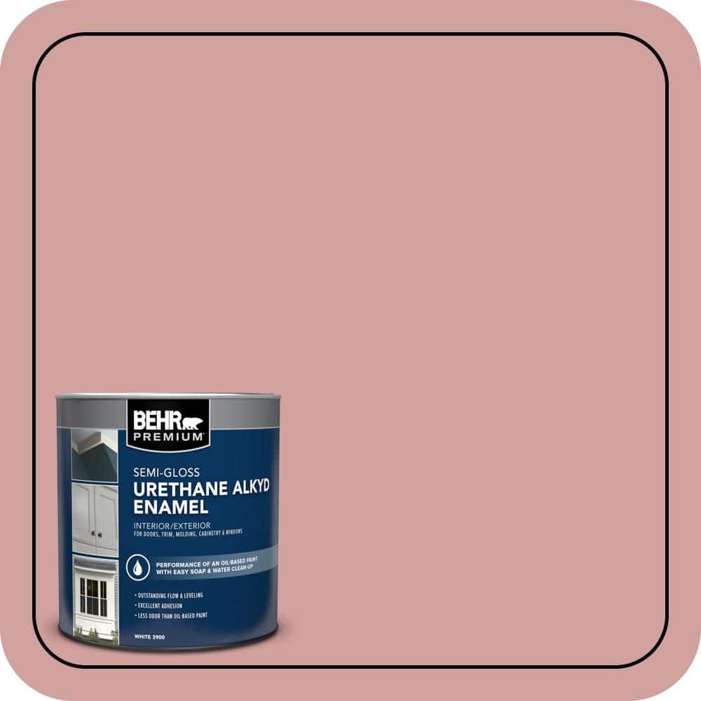 BEHR PREMIUM 1 qt. #S150-3 Rose Pottery Semi-Gloss Enamel Urethane Alkyd Interior/Exterior Paint