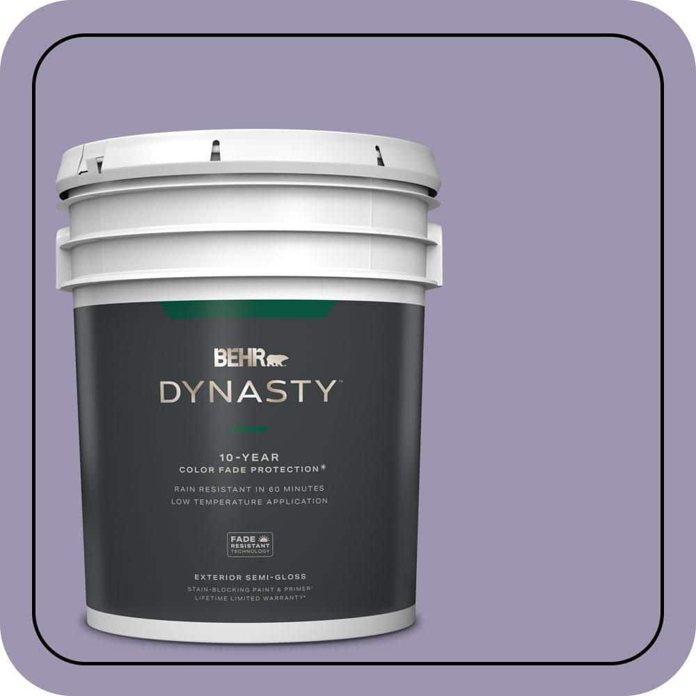 BEHR DYNASTY 5 gal. #S570-4 Night Music Semi-Gloss Enamel Exterior Stain-Blocking Paint & Primer