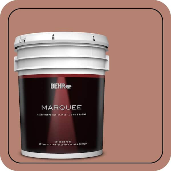 BEHR MARQUEE 5 gal. #S180-5 Auburn Glaze Flat Exterior Paint & Primer (2)