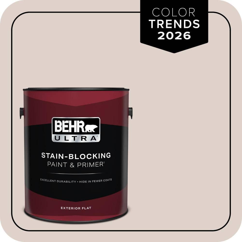 BEHR ULTRA 1 gal. #N150-1 Mocha Ice Flat Exterior Paint & Primer