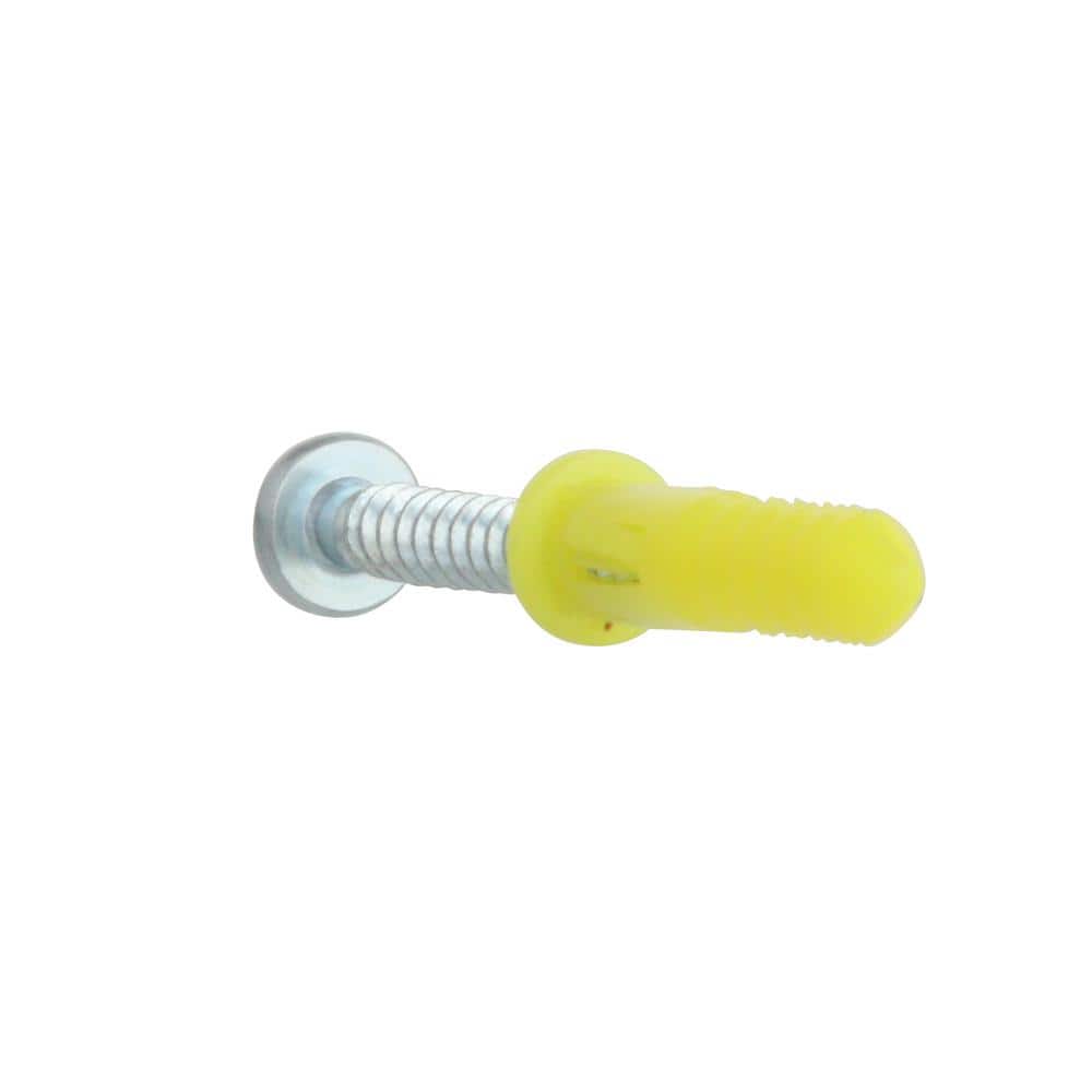 Everbilt #4-6 x 7/8 in. Yellow Ribbed Plastic Anchor with Pan-Head Combo Drive Screw (50-Pieces) (2)