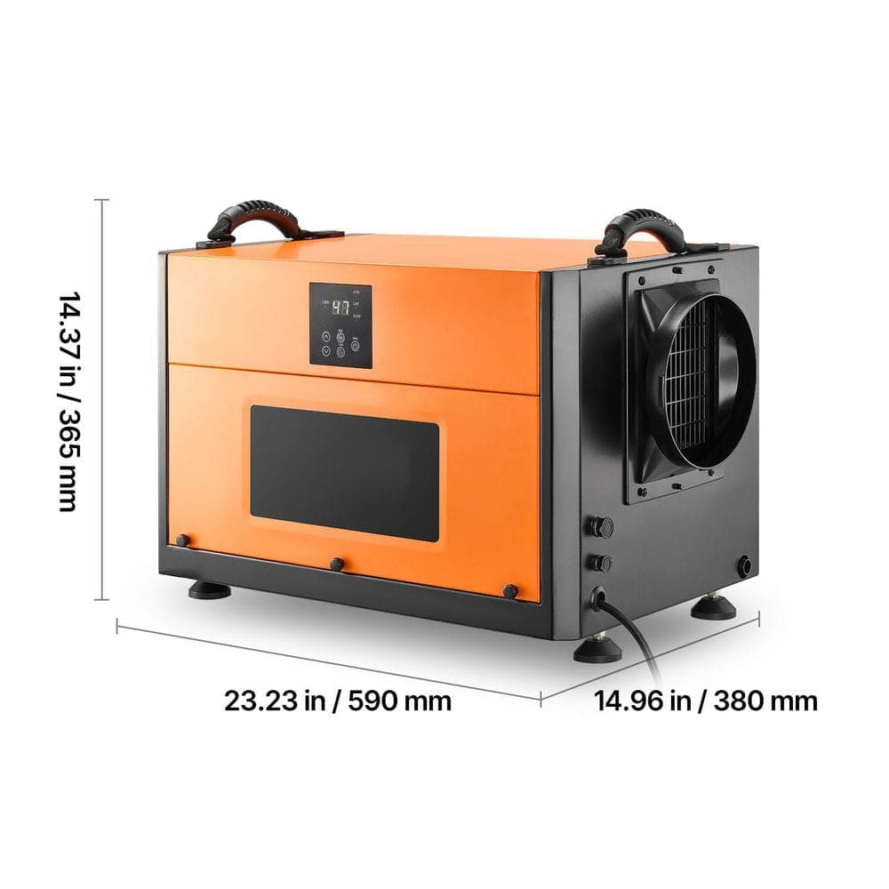 SVOPES 156 Pt. 2300 sq. ft. Bucketless Commercial Dehumidifier in Orange, Crawl Space Dehumidifiers for Basement Storage Room (2)