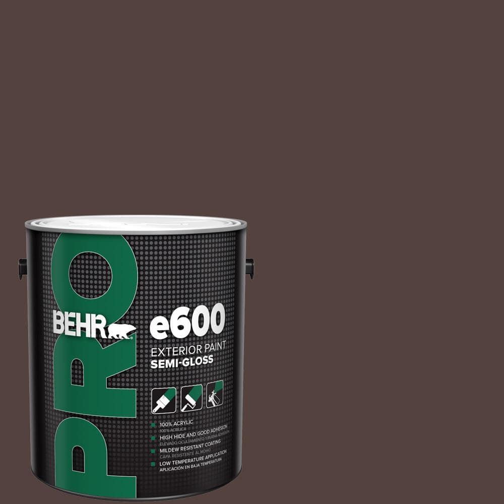 BEHR PRO 1 gal. #BNC-21 Double Espresso Semi-Gloss Exterior Paint (1)