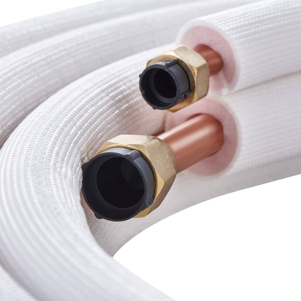 Unbranded 50 ft. Mini Split Line Set 1/4"& 3/8 O.D Copper Pipes Tubing and Triple-Layer Insulation for Mini Split Air Conditioning (3)