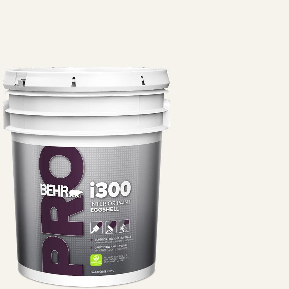 BEHR PRO 5 gal. #730A-1 Smart White Eggshell Interior Paint