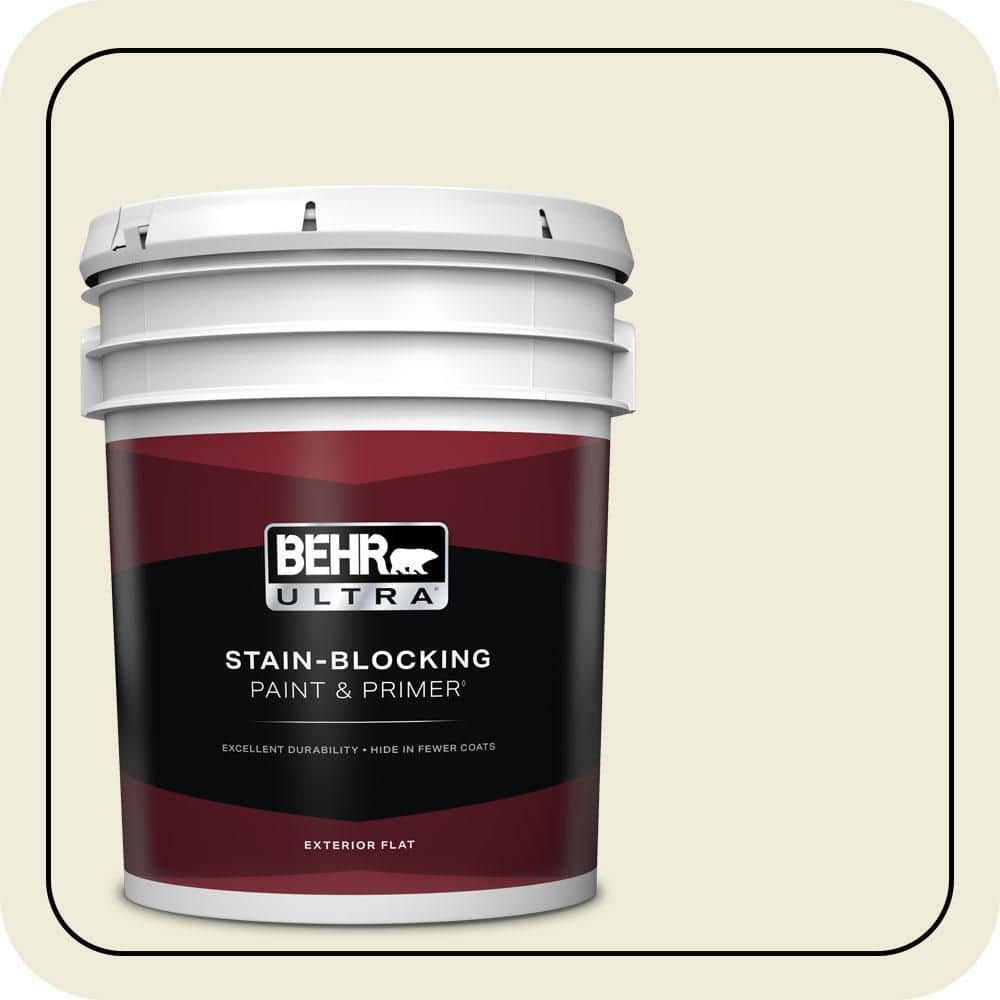 BEHR ULTRA 5 gal. #PPU9-15 Summer Jasmine Flat Exterior Paint & Primer