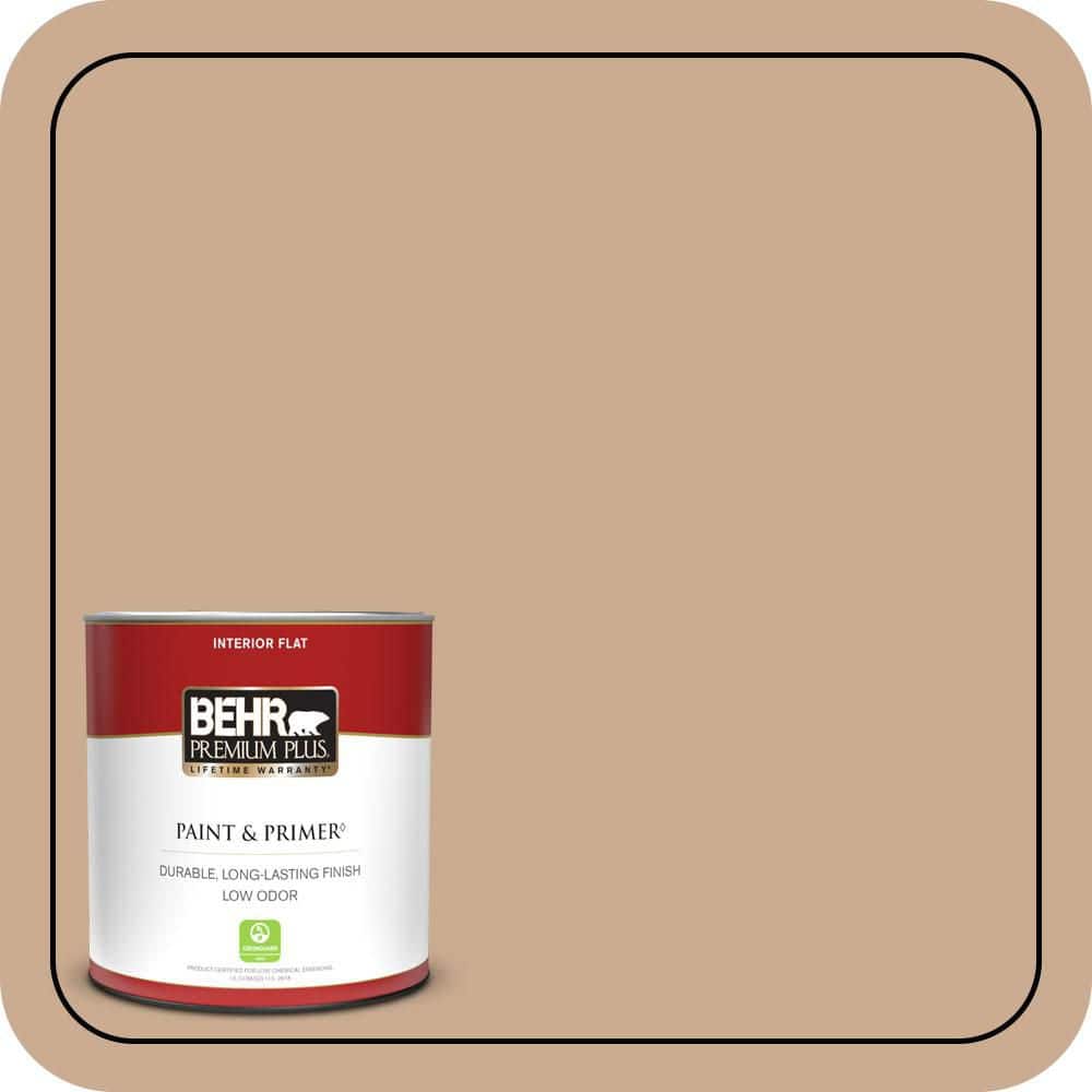 BEHR PREMIUM PLUS 1 qt. #N250-3 Pottery Wheel Flat Low Odor Interior Paint & Primer