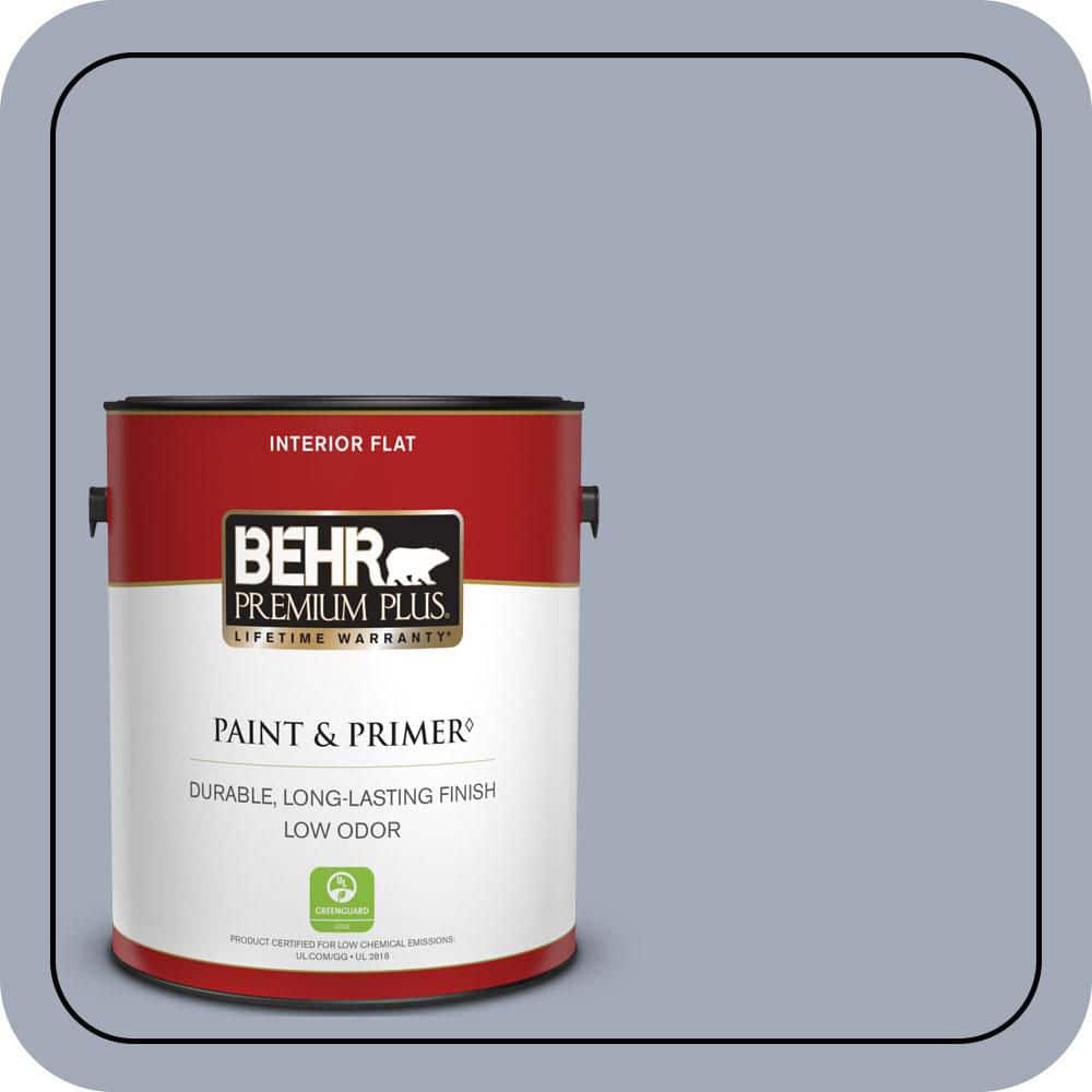 BEHR PREMIUM PLUS 1 gal. #610F-5 Ridge View Flat Low Odor Interior Paint & Primer