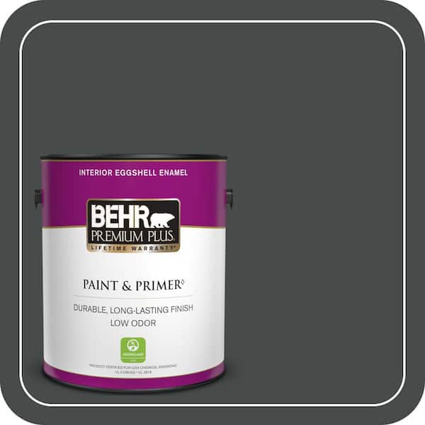 BEHR PREMIUM PLUS 1 gal. #N450-7 Astronomical Eggshell Enamel Low Odor Interior Paint & Primer (2)
