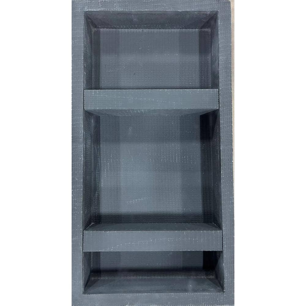 Everbilt Watershield Shower System 13.25 in. x 27.25 in. x 3.5 in.  Shower Niche With Two Adjustable Shelves (2)