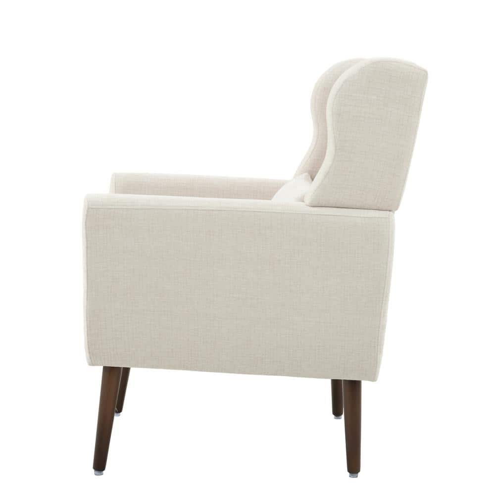 Unbranded 28.74 in. W x 24.21 in. D x 37.6 in. H Beige Wood Linen Cabinet with Upholstered Reading Chair (3)