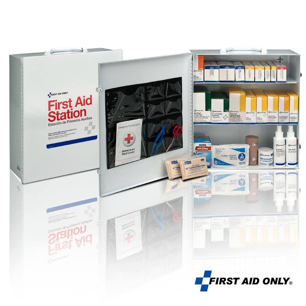 First Aid Only 100-Person 3-Shelf Cabinet 494-Piece First Aid Kit (2)