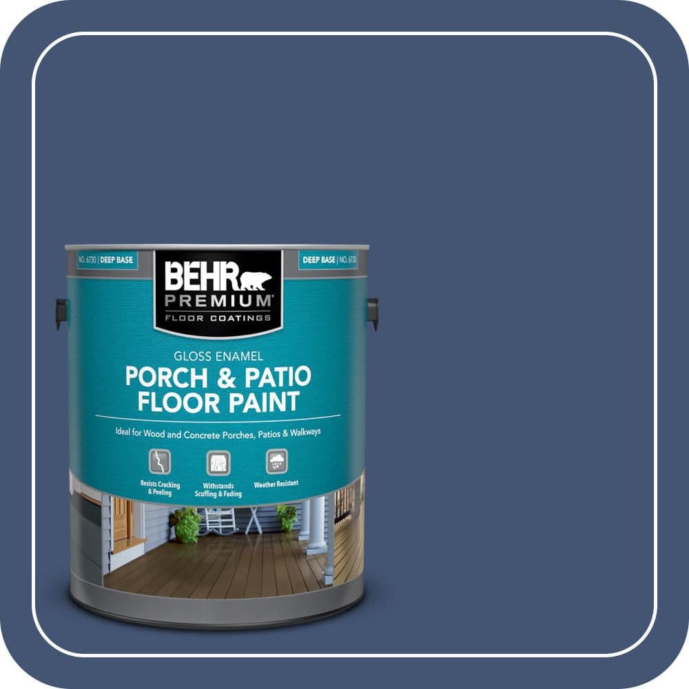 BEHR PREMIUM 1 gal. Home Decorators Collection #HDC-CL-26 Champlain Blue Gloss Enamel Interior/Exterior Porch and Patio Floor Paint