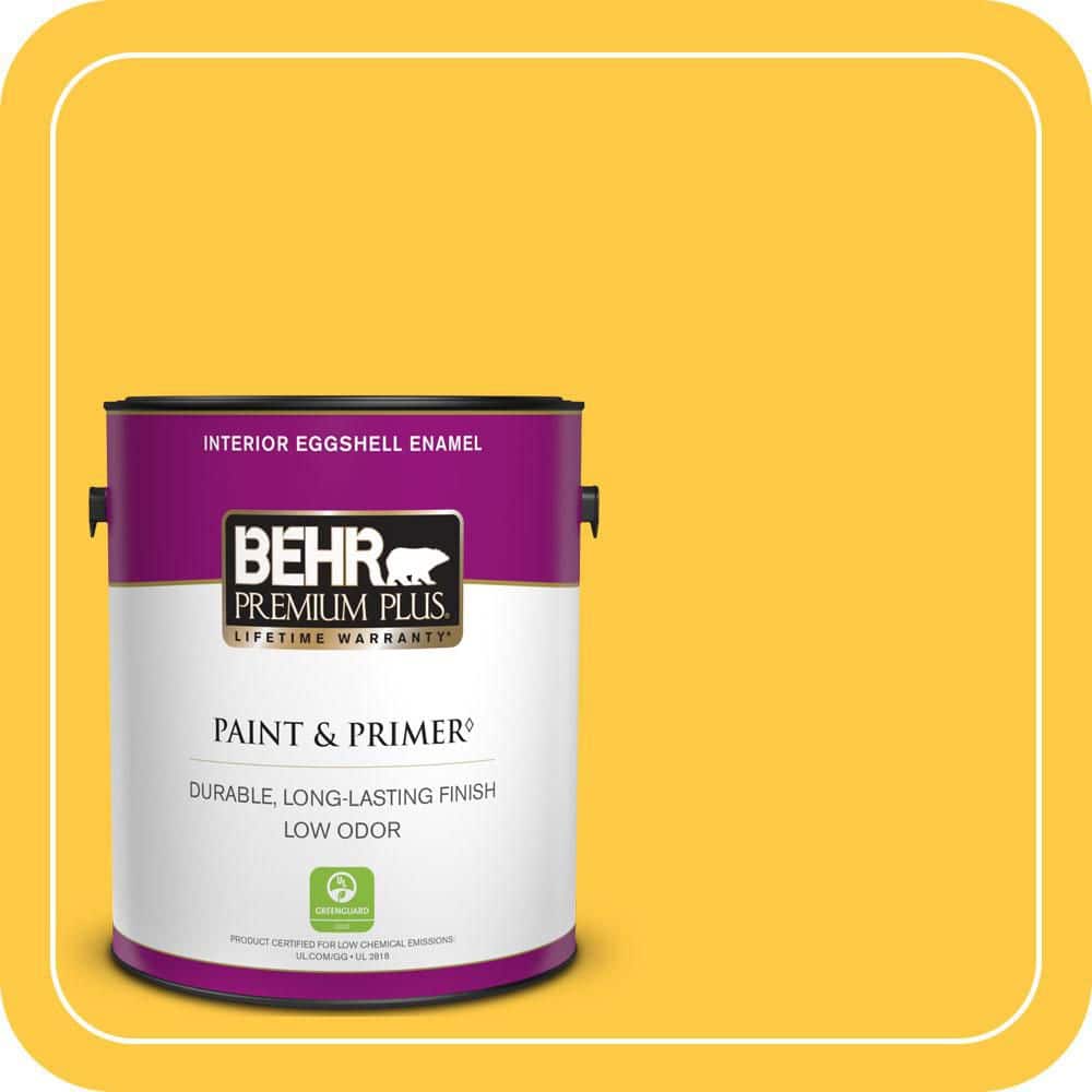 BEHR PREMIUM PLUS 1 gal. #P290-6 English Daisy Eggshell Enamel Low Odor Interior Paint & Primer