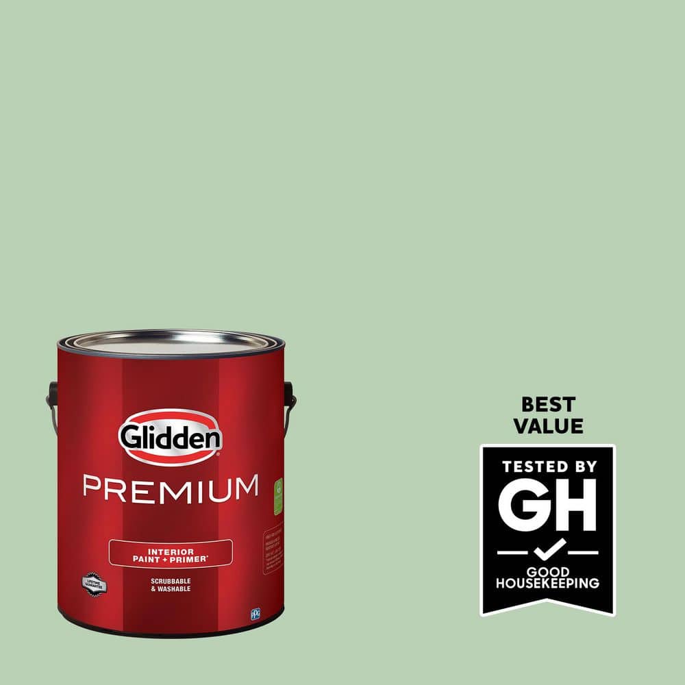 Glidden Premium 1 gal. Lime Taffy PPG1130-4 Semi-Gloss Interior Latex Paint (1)
