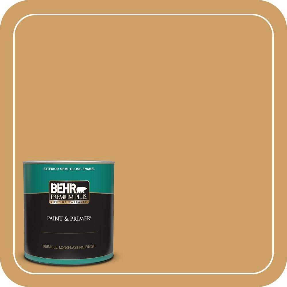 BEHR PREMIUM PLUS 1 qt. #MQ2-16 Summer in the City Semi-Gloss Enamel Exterior Paint & Primer