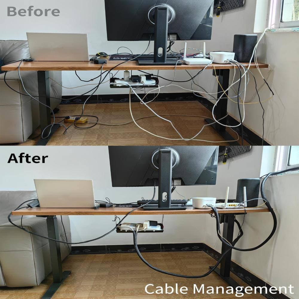 Unbranded 1/2 in Split Wire Loom Cable Management Sleeve 25 ft White Flexible Cord Hider Protector for Desk, AV (2)
