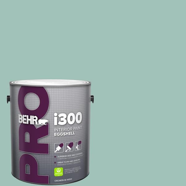 BEHR PRO 1 gal. #MQ6-36 Cascade Green Eggshell Interior Paint (2)