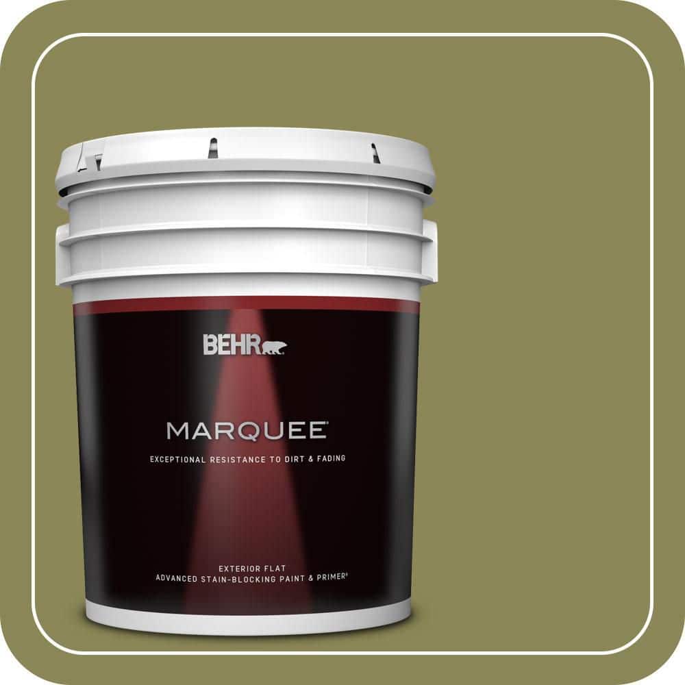 BEHR MARQUEE 5 gal. #S340-6 Fertile Green Flat Exterior Paint & Primer (1)