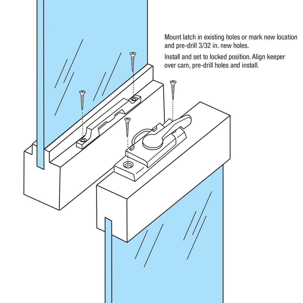 Prime-Line Window Sash Lock with Cam Action and Alignment Lugs, White Diecast (3)