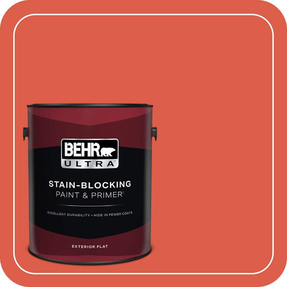 BEHR ULTRA 1 gal. #P180-6 Pimento Flat Exterior Paint & Primer