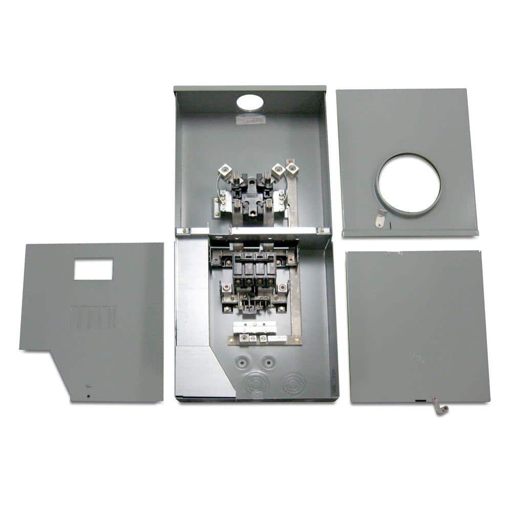 GE 150 Amp 4-Space 8 Circuit Outdoor Combination Main Breaker/Ringless Meter Socket Load Center