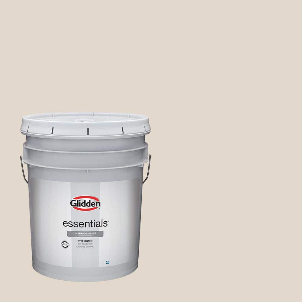 Glidden Essentials 5 gal. PPG1020-2 Maybe Mushroom Flat Interior Paint