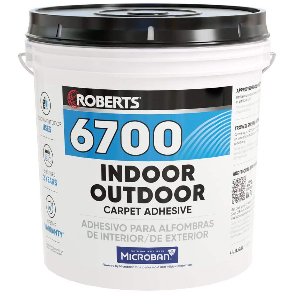 ROBERTS Creamy Tan 4 Gal. Indoor/Outdoor Carpet Floor Adhesive (2)