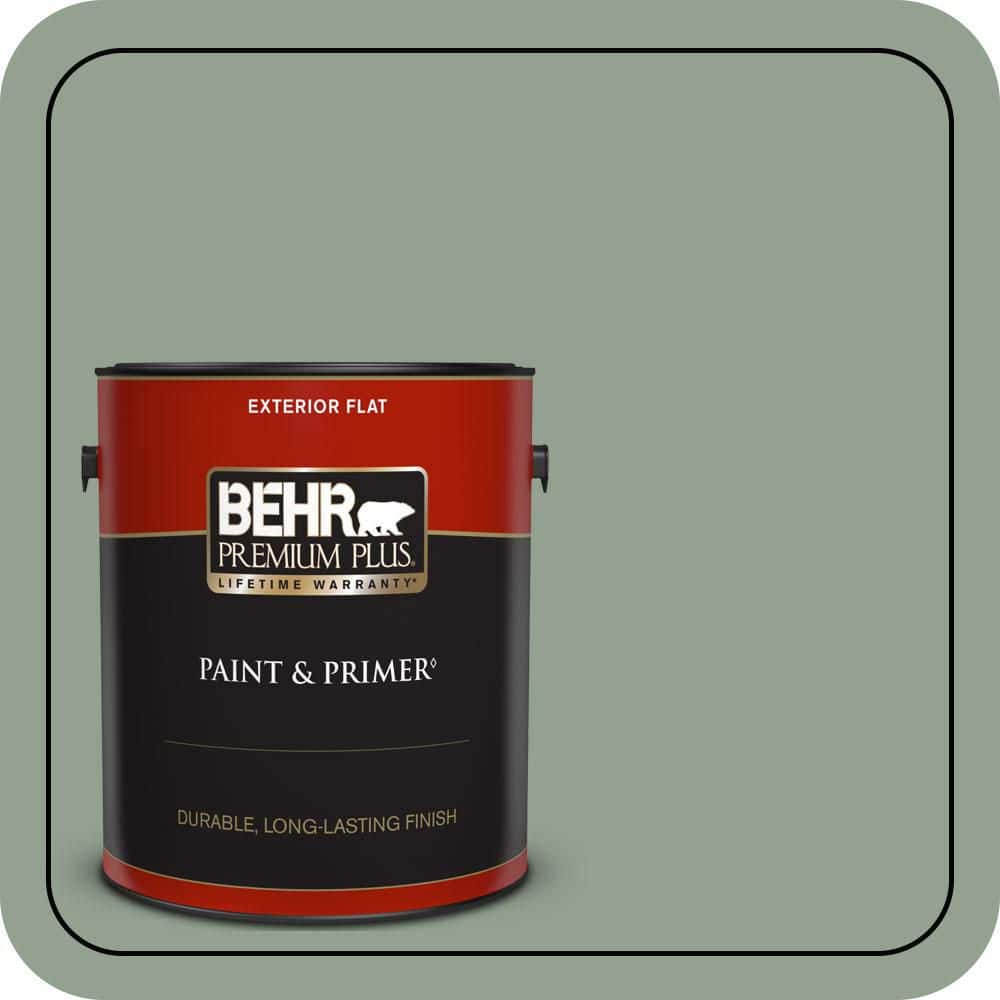 BEHR PREMIUM PLUS 1 gal. #N400-4 Forest Path Flat Exterior Paint & Primer