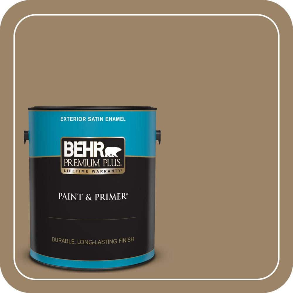 BEHR PREMIUM PLUS 1 gal. #PPU7-04 Collectible Satin Enamel Exterior Paint & Primer