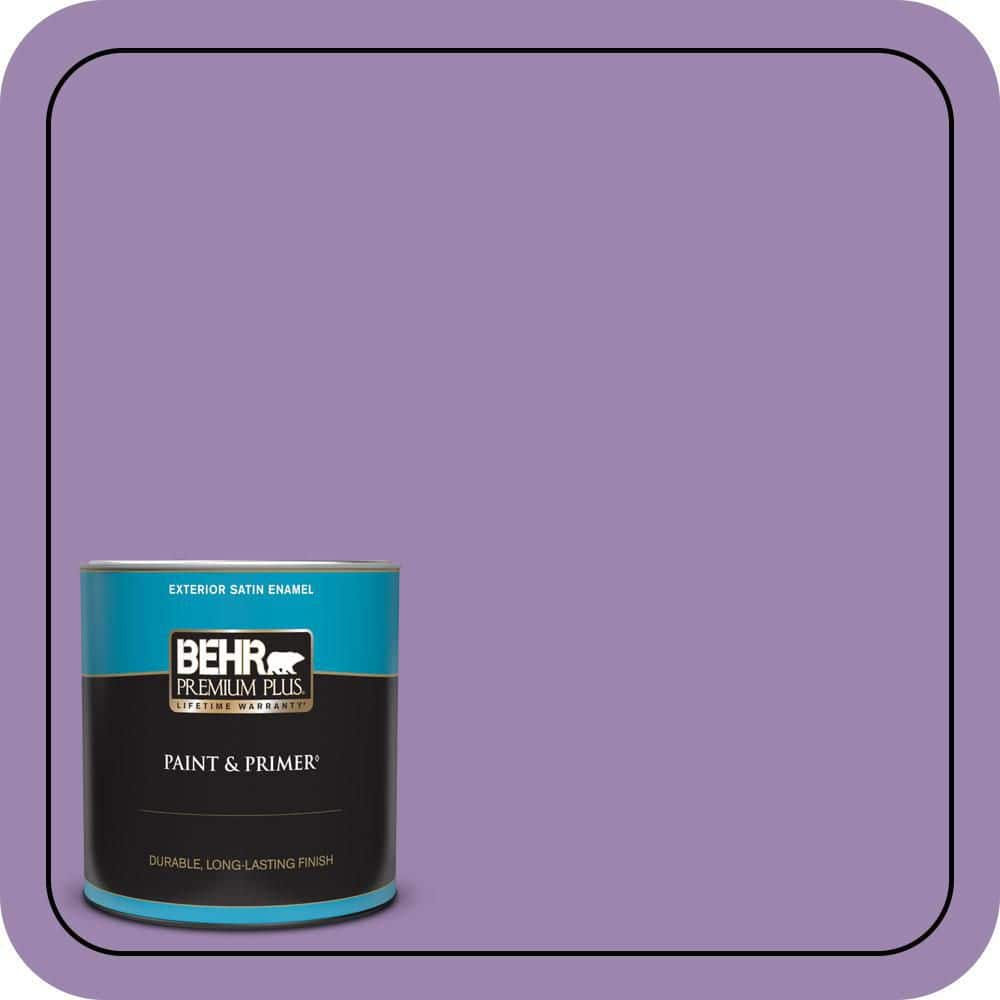BEHR PREMIUM PLUS 1 qt. #M570-5 Celeb City Satin Enamel Exterior Paint & Primer