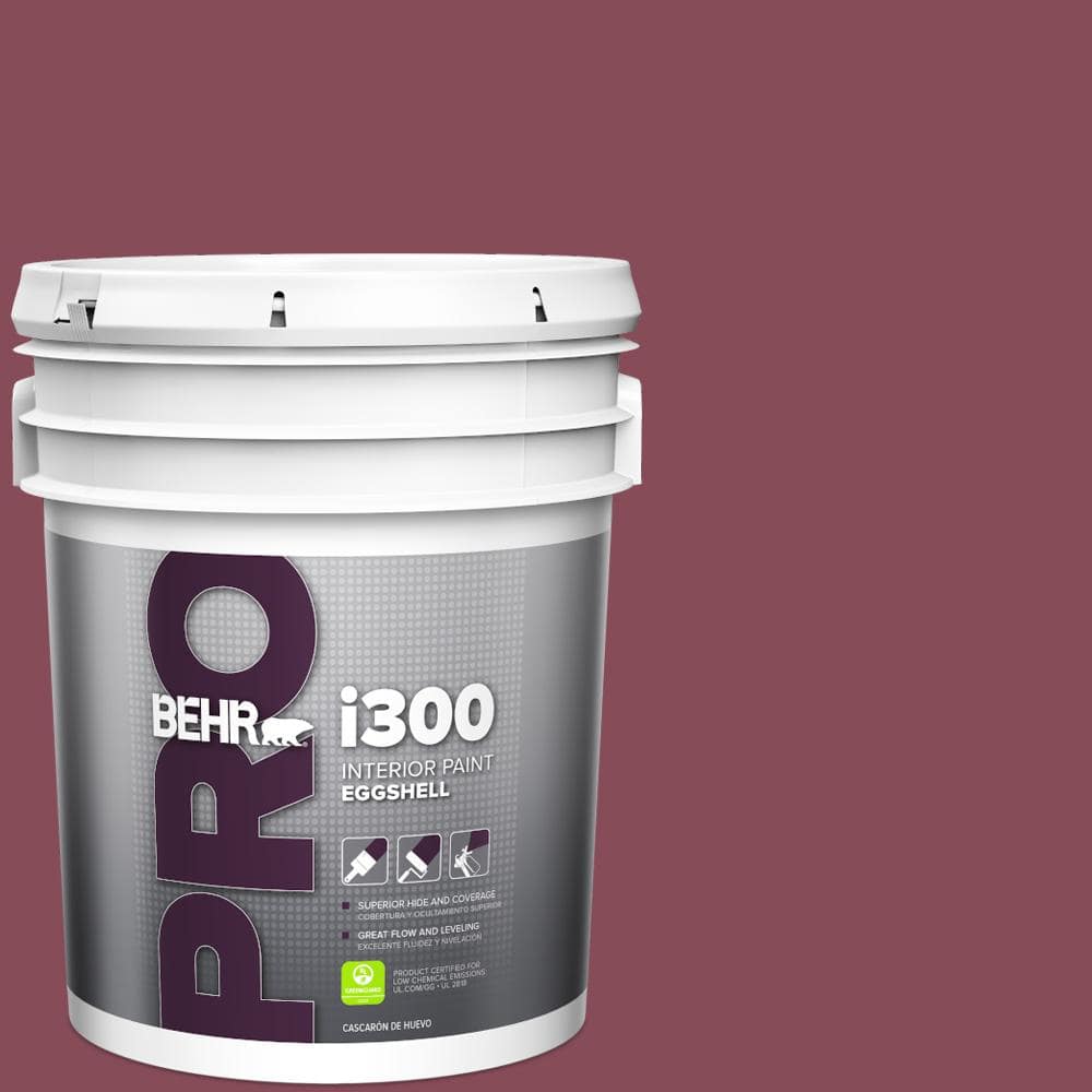 BEHR PRO 5 gal. #MQ1-02 Wine Not Eggshell Interior Paint