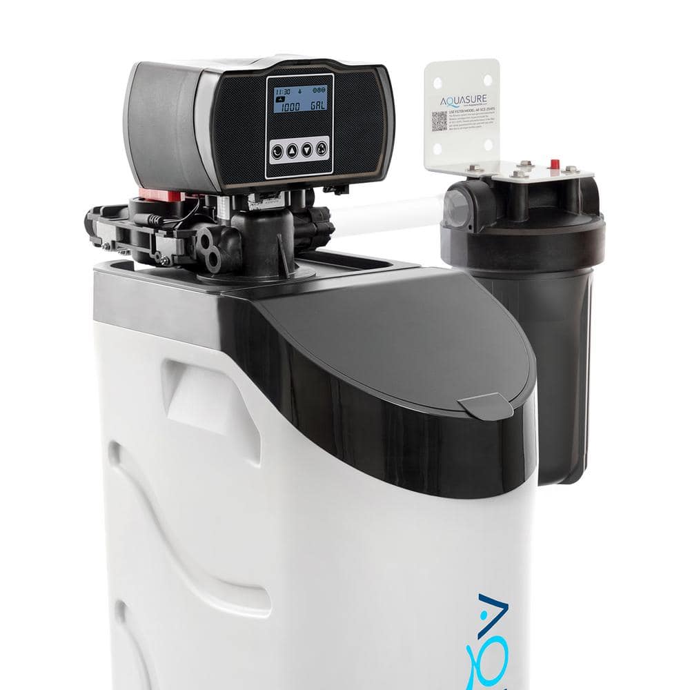 AQUASURE Harmony Lite Compact ALL-In-One 32,000 Grain Whole House Water Softener with Triple Purpose Pre-Filter