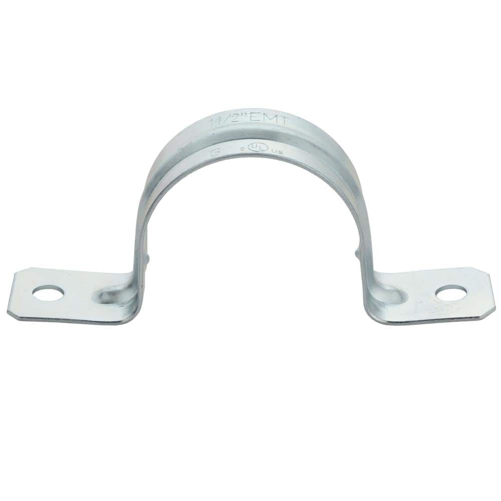 Commercial Electric 1-1/2 in. Electrical Metallic Tubing (EMT) 2-Hole Strap (2-Pack) (3)