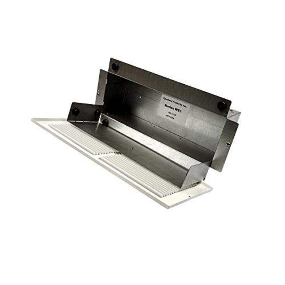 Unbranded 13.5 in. Steel Wall Register Safe, White with Removable Magnetic Grille (3)