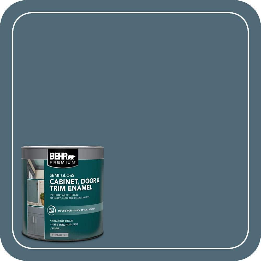 BEHR PREMIUM 1 qt. #S470-6 Shipwreck Semi-Gloss Enamel Interior/Exterior Cabinet, Door & Trim Paint