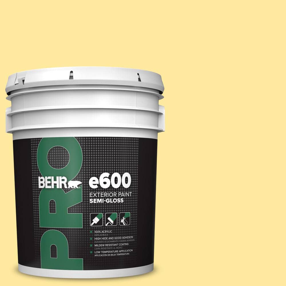 BEHR PRO 5 gal. #P300-4 Rise and Shine Semi-Gloss Exterior Paint