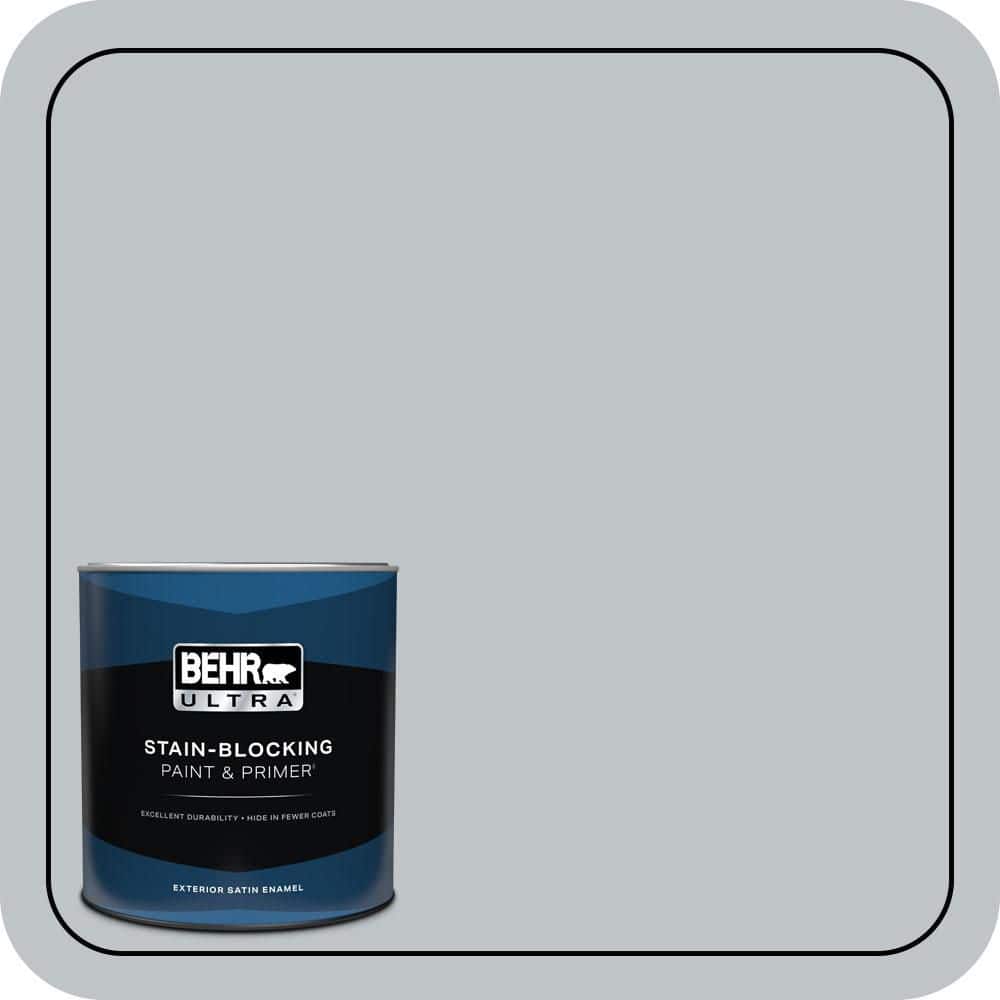 BEHR ULTRA 1 qt. #N510-2 Galactic Tint Satin Enamel Exterior Paint & Primer