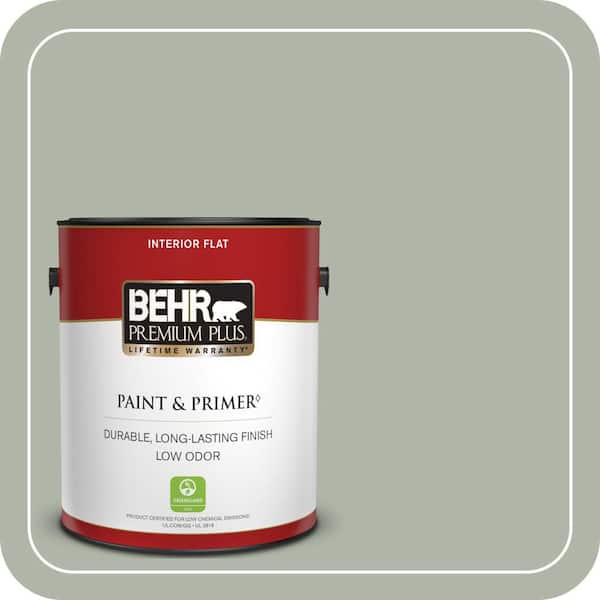 BEHR PREMIUM PLUS #ICC-56 Green Tea Enamel Interior/Exterior Paint & Primer Color Sample (2)
