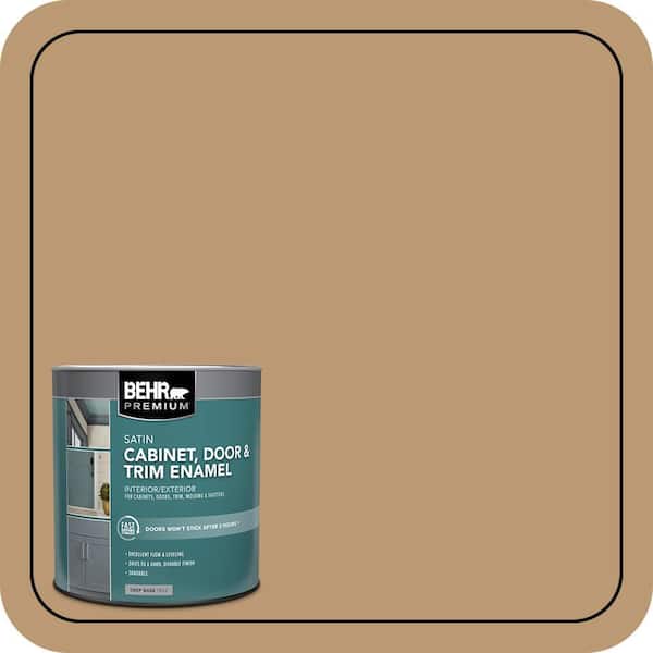 BEHR PREMIUM 1 qt. #N280-5 Antique Treasure Satin Enamel Interior/Exterior Cabinet, Door & Trim Paint (2)