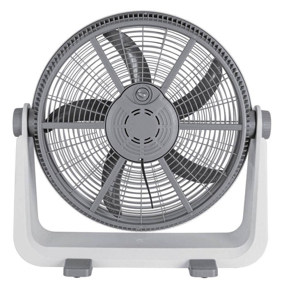 SPT 20 in. 3 Fan Speeds Air Circulator Floor Fan in Light Grey with 110° Pivoting Head and Carry Handle (3)