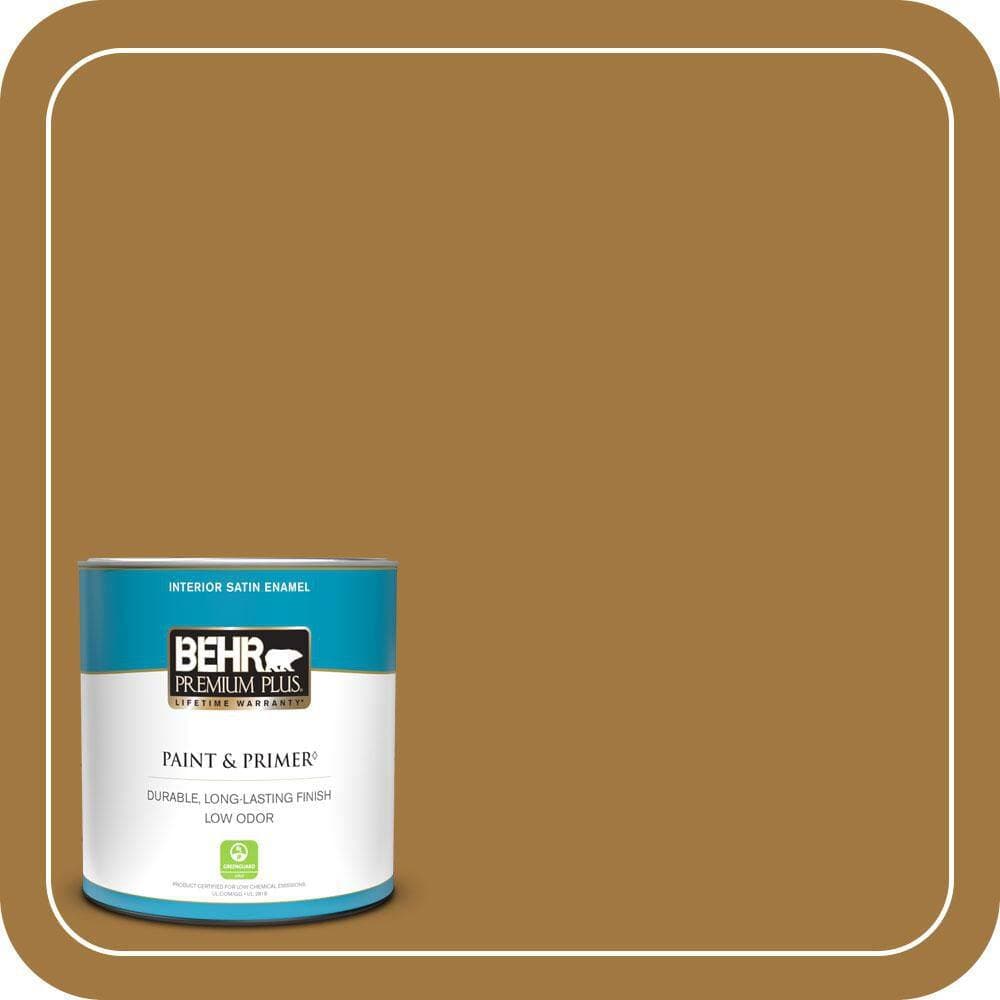 BEHR PREMIUM PLUS #310F-6 Goldenrod Tea Enamel & Primer Color Sample (1)